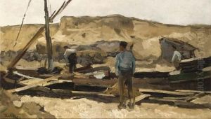 Sanddiggers In The Dunes Of Scheveningen