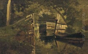 A Bridge In Giethoorn by Willem Bastiaan Tholen