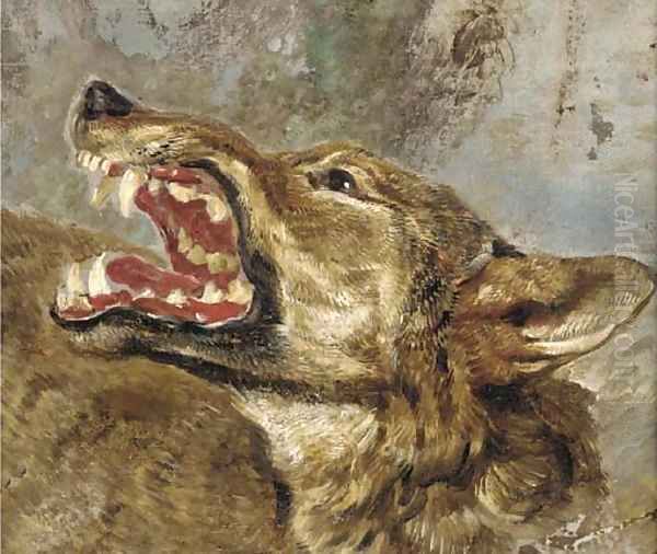 The head of a wolf a study - view 1