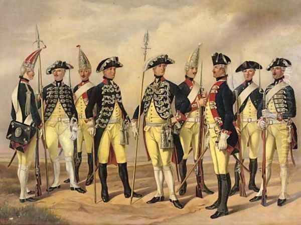 The Prussian Military in circa 1786 Soldiers of the Infantry and Artillery - view 1