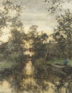 A Bridge In Giethoorn by Willem Bastiaan Tholen