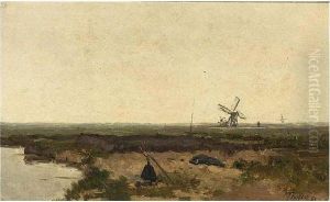 A Polder Landscape With A by Willem Bastiaan Tholen