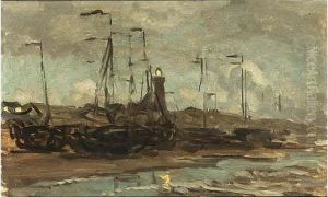 Bomschuiten On The Beach by Willem Bastiaan Tholen