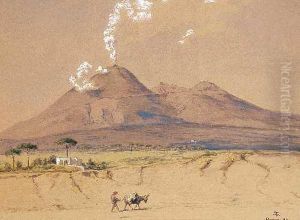 Der Vesuv Bei Pompeji by Hans Thoma