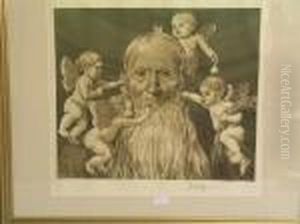 Portrait Eines Alten Mannes by Hans Thoma