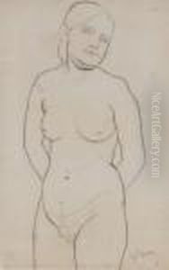 Weibliche Aktstudie by Hans Thoma