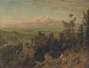 Die Burgruine Hohenbaden: Looking Out Over The Rhein Valley, Baden Baden