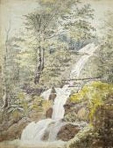 Triberger Wasserfall Im Badischen Schwarzwald by Hans Thoma