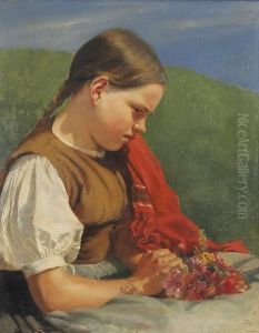 Bauernmadchen (agathe) by Hans Thoma
