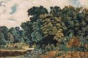 Farblithographie "taunuslandschaft Bei Oberursel"