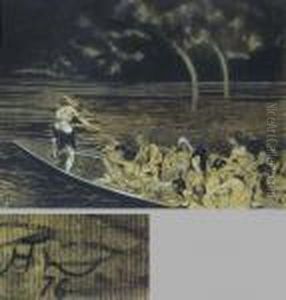 "mythologische Szene", Charon, Fahrmann Der Unterwelt