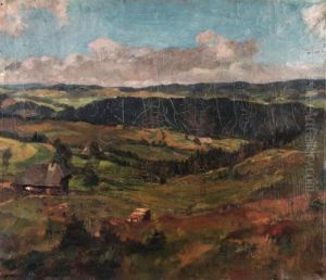 Landscape In Sunshine by Hans Thoma