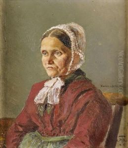 Portrat Einer Alten Frau In Bauerntracht. by Hans Thoma