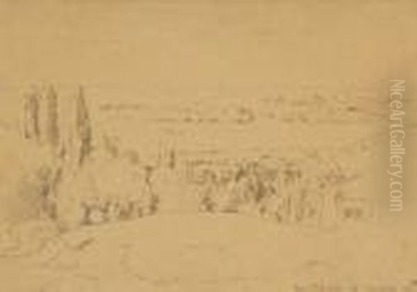 Blick Auf Ein Stadtchen In
Hugeliger Landschaft - view 1