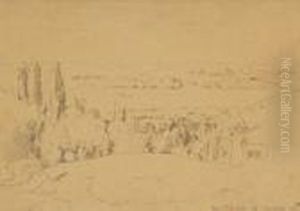Blick Auf Ein Stadtchen In
 Hugeliger Landschaft