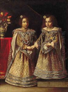 Portrait of two girls by North-Italian School