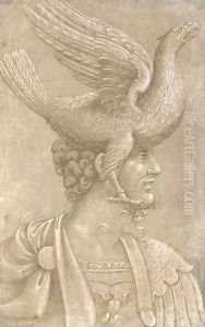 A classical warrior crowned with an eagle