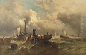 Dalmatische Fischerboote Auf See by Josef Thoma