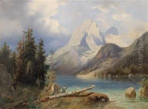 Hunter By Amountain Lake