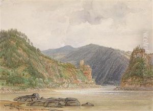 Die Ruine Werfenstein Mit Derinsel Worth by Josef Thoma