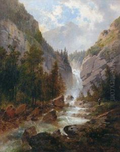 Motiv Aus Dem Gosau by Josef Thoma