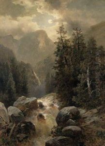 Eine Mondnacht Im Gebirge