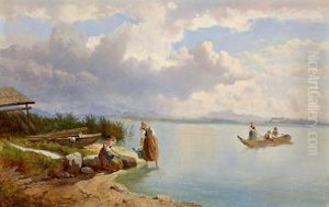 Scena Sul Lago Chiem In Baviera