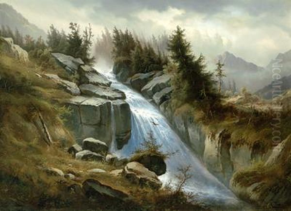 Wasserfall In Den Alpen - view 1