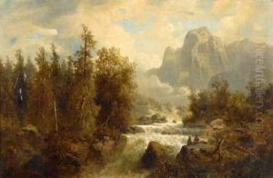 Berglandschaft Mit Wildbach.
