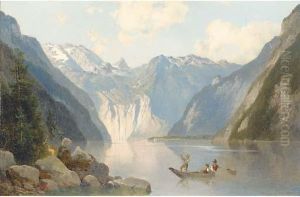 A Mountainous Swiss Lake Landscape A Mountainous Swiss Lake Landscape