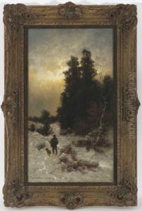 Jager Im Winterwald
