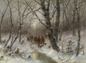 Huntersin A Winter Woodland