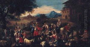 A country market by North-Italian School
