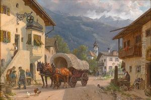 A Halt In Front Of A Tavern