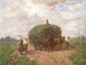 Bauern Auf Dem Heimweg Von Der
 Heuernte.