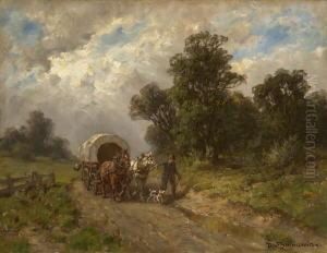 Bauer Mit Planwagen