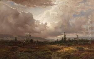 Moorlandschaft Bei Aufziehendem
Gewitter. by Desire Tomassin