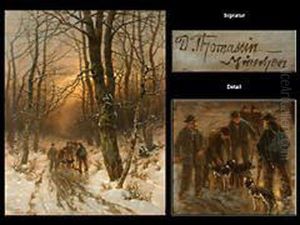 Jagdgesellschaft Im Winterwald by Desire Tomassin