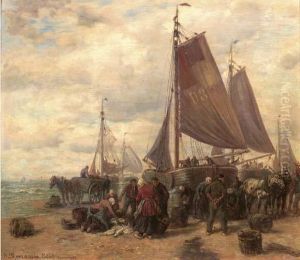 Sorting The Catch On The Beach Of Dunkirk (?)