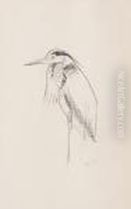Studies Of Heron by Archibald Thorburn