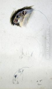 Two Dormice by Archibald Thorburn
