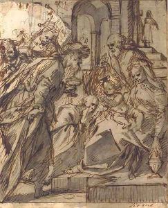 The Adoration of the Kings by Giovanni Andrea Sirani