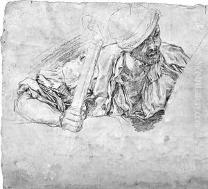 A man holding a candle, half-length (recto); A reclining nude (verso)