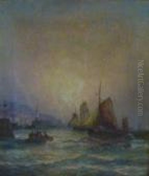 Fishing Boats Entering Scarborough Harbour - view 1