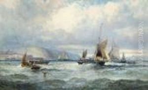 Fishing Vessels Off Scarborough by William A. Thornley or Thornbery