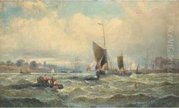 Fishing Schooner Off The French Coast; A Fresh Breeze Mouth Of Theorwell - view 1