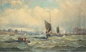 Fishing Schooner Off The French Coast; A Fresh Breeze Mouth Of Theorwell Fishing Schooner Off The French Coast; A Fresh Breeze Mouth Of Theorwell