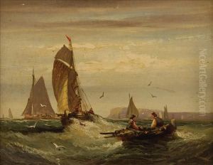 Rowing Out Theharbour Mouth By Moonlight