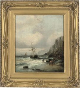 Wreck On The Yorkshire Coast by William A. Thornley or Thornbery