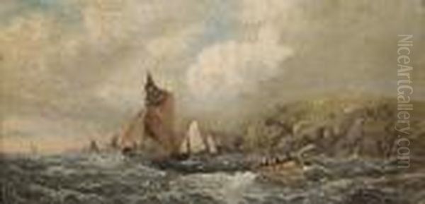 Fishing Vessels Off The Coast - view 1